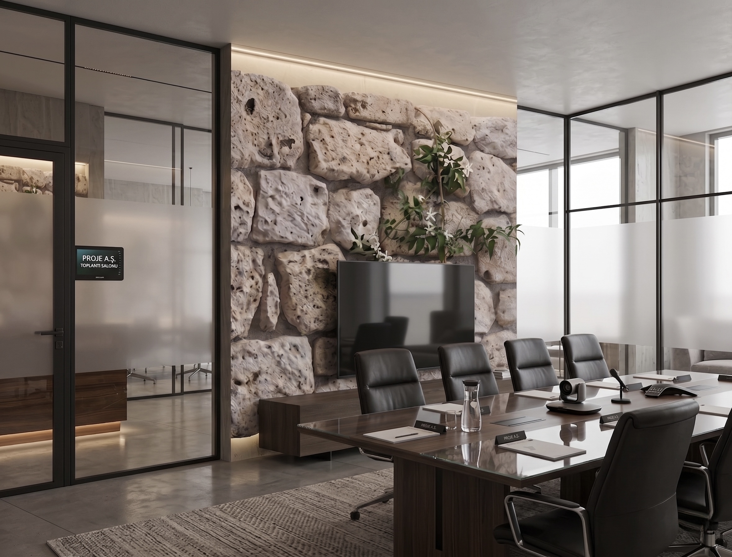 İç mekan taş detay