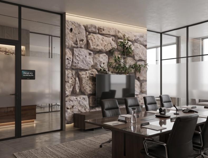 İç mekan taş detay