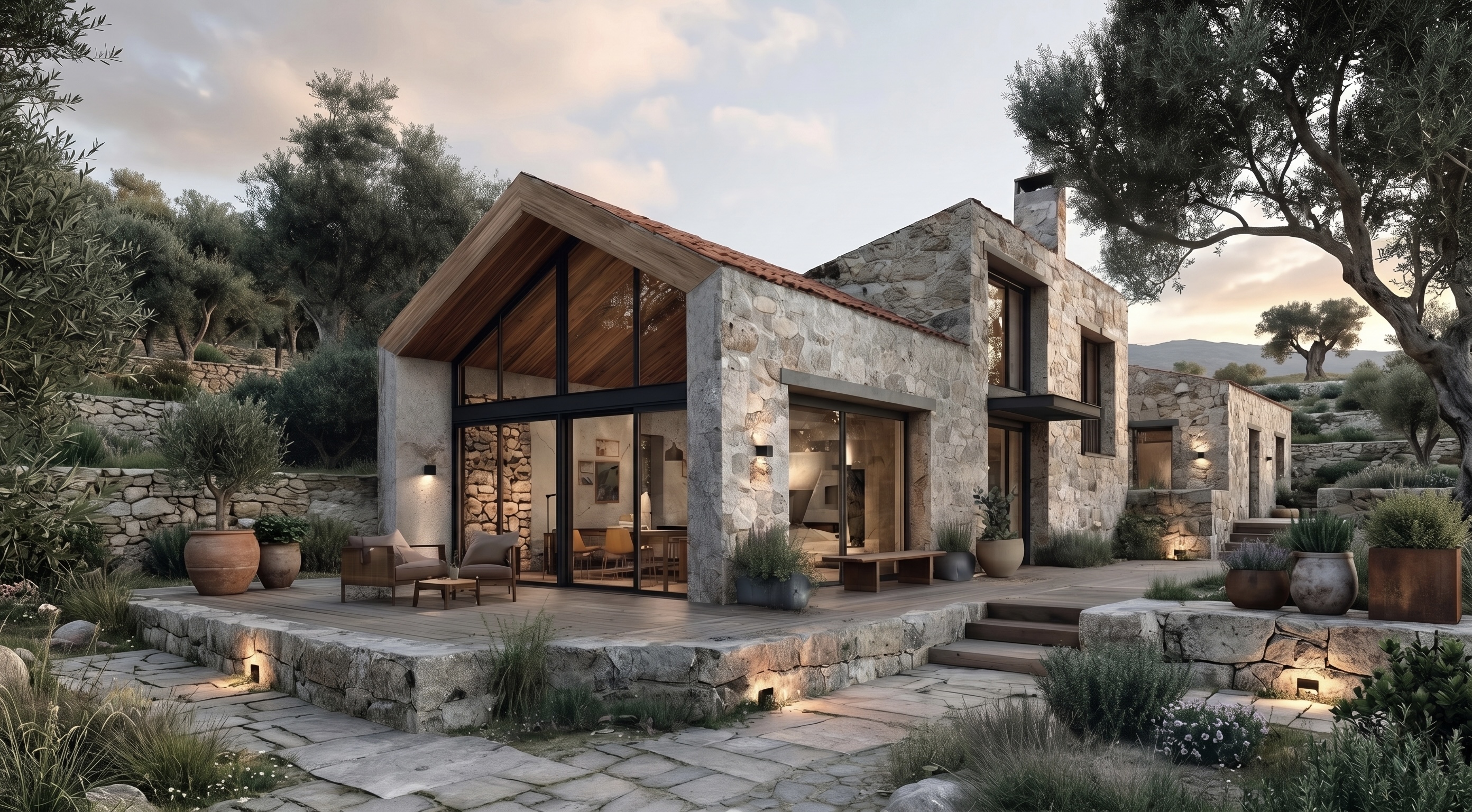 Alaçatı'nın taşı, mimarinizin ruhu.